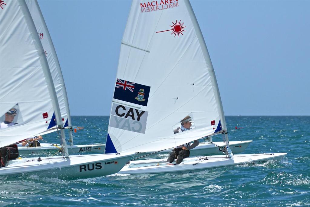 Mens Laser Radial start - Aon Youth Worlds 2016, Torbay, Auckland, New Zealand, Day 2 © Richard Gladwell www.photosport.co.nz